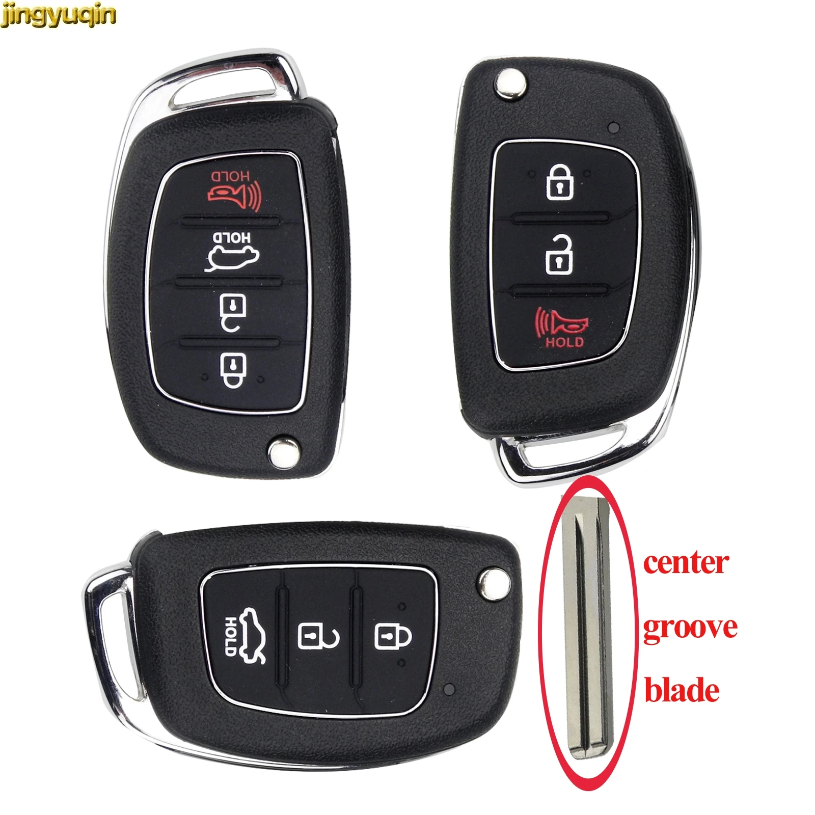 

Jingyuqin 10pRemote Car Key FOB Shell For Mistra Hyundai HB20 i20 ix35 ix45 Series 2 Verna Santa Fe Solaris ELANTRA Uncut Blade