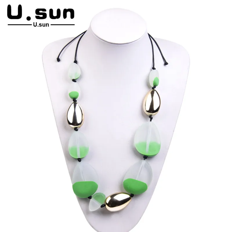 Женское красочное массивное ожерелье подвеска элегантное очаровательное