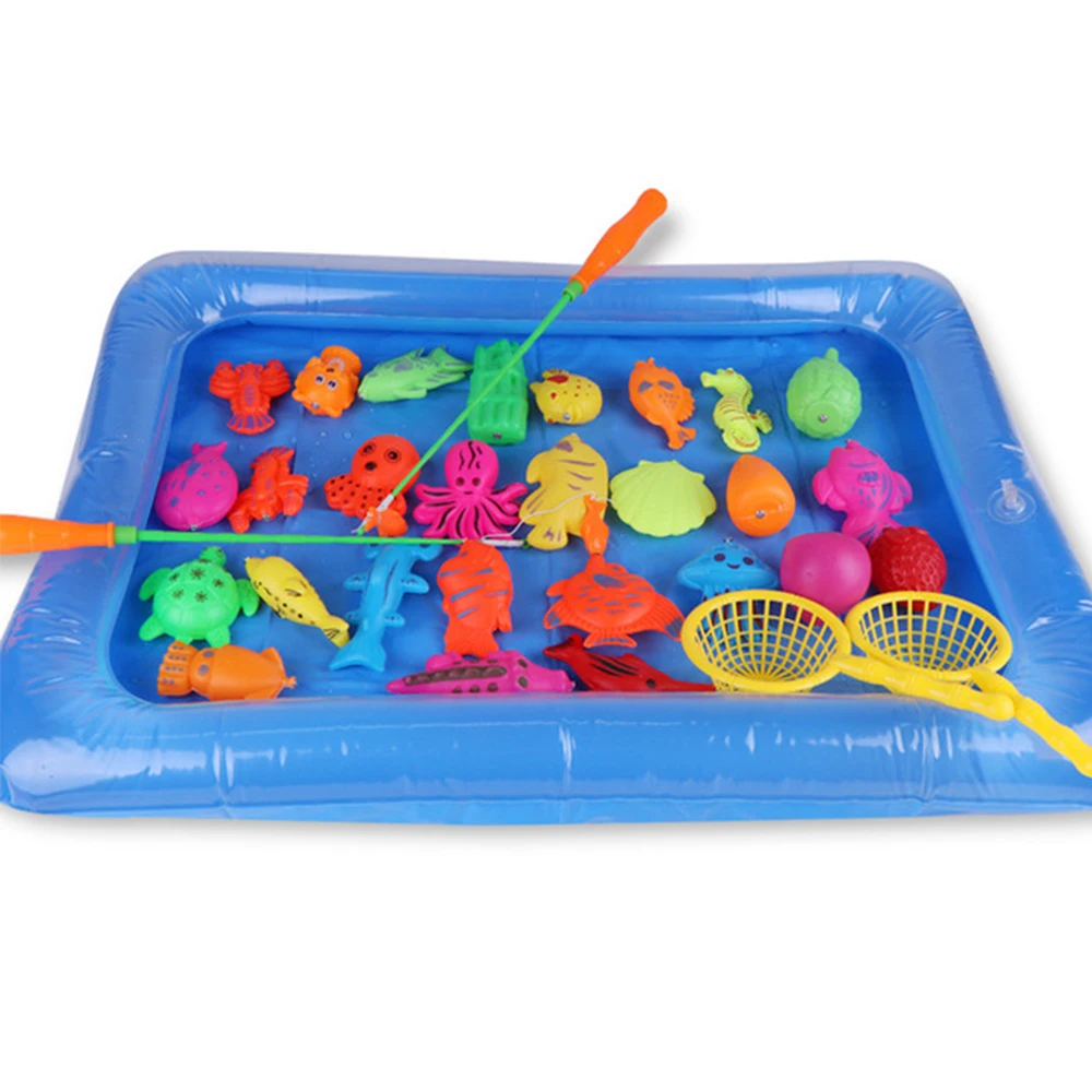 Детский магнитный Набор игрушек для рыбалки летняя Веселая головоломка рыбы