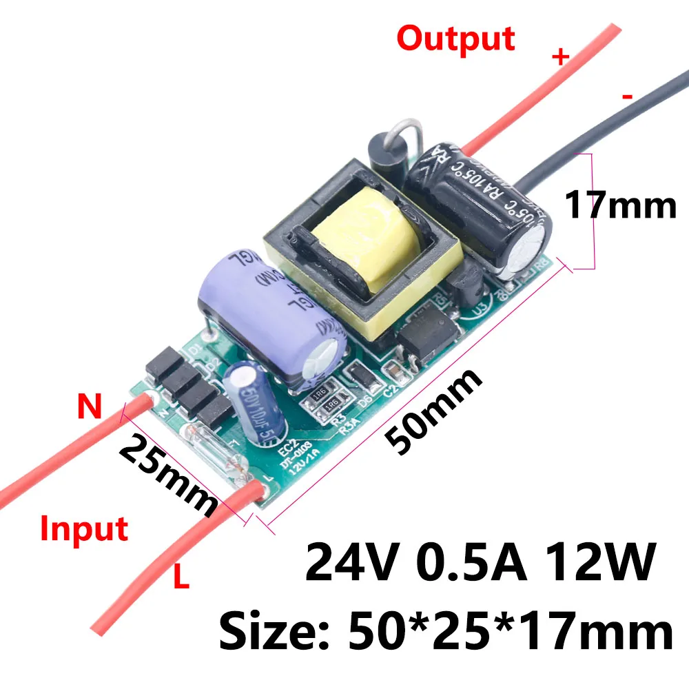 Светодиодный драйвер 220 В до 12 24 Light s 6 Вт 36 60 84 100 120 для одного блока питания
