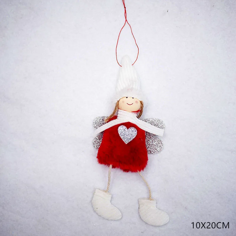 A4-Red Новогодняя Коллекция года, Рождественские куклы Noel Angel для мальчиков и девочек, Рождественские елочные украшения, Navidad Natal, рождественские украшения для дома, подарок для детей - Цвет: A4-Red