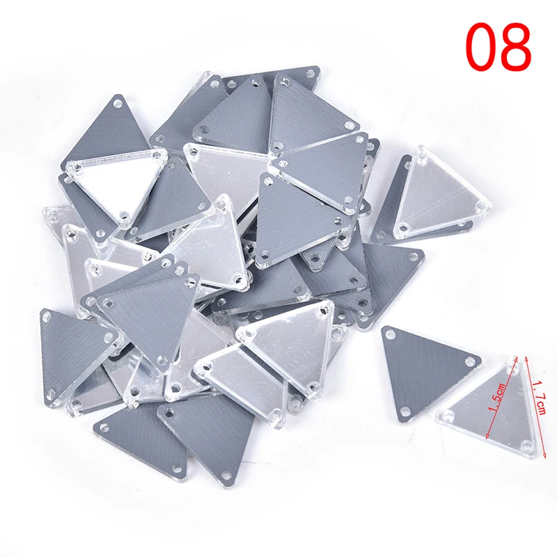 

50pc Crystal Castle Shiny Big Acrylic Mirror Stones Sew On Rhinestone Dress Flat Sewing Mirror Crystal Rhinestones For Clothing