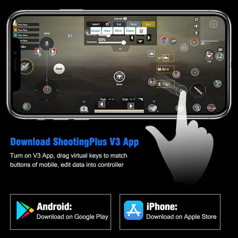 Топ мобильный контроллер игровой для Pubg Android/Ios/Iphone беспроводной пульт