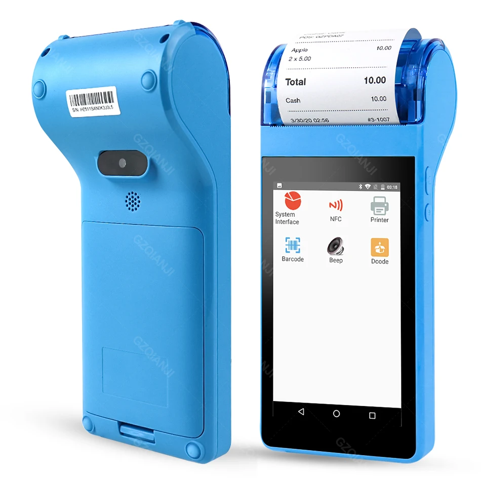 Мини-принтер для чеков loyстих POS-принтер на Android 7 0 POS-терминал 58 мм GPS ручной NFC Bluetooth