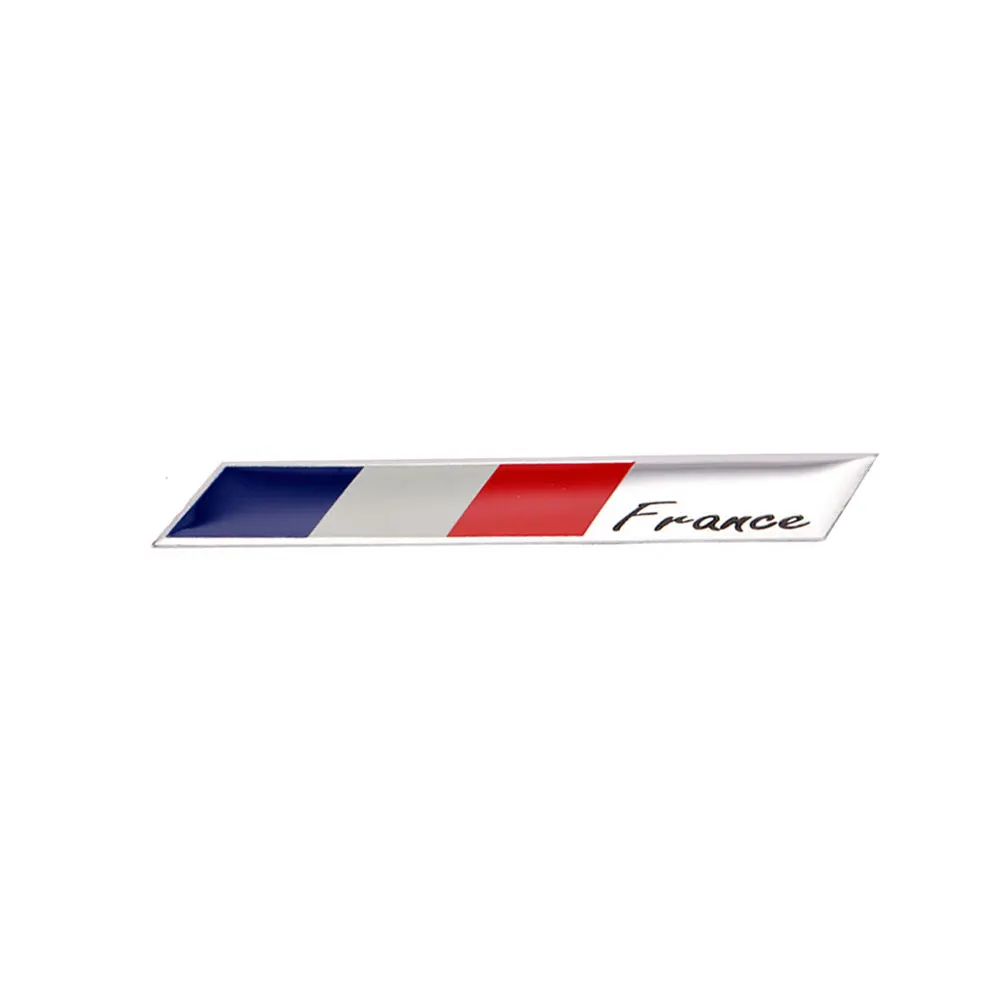 

3D Aluminum France Flag Emblem Badge Sticker Car Motorcycle Decals For Peugeot 206 306 307 408 2008 5008 Citroen Sega Renault