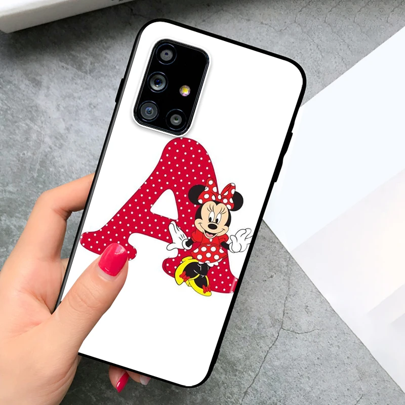 

Disney Mickey Mouse Fashion Letter For Samsung A72 A52 A02 A32 A12 A42 A51 A91 A81 A71 A41 A31 A21 A01 S Black Phone Case
