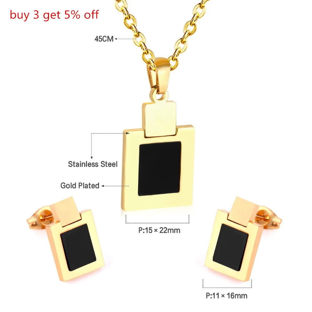 Модный комплект ювелирных изделий LUXUKISSKIDS серьги из нержавеющей стали ожерелье