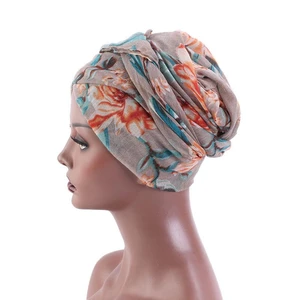 Femlae Hat Headwear Head Wrap Fashion Casual Solid Cotton Sleep Caps Printed Hijabs Fashion Hair Accessories 2021 New Retro