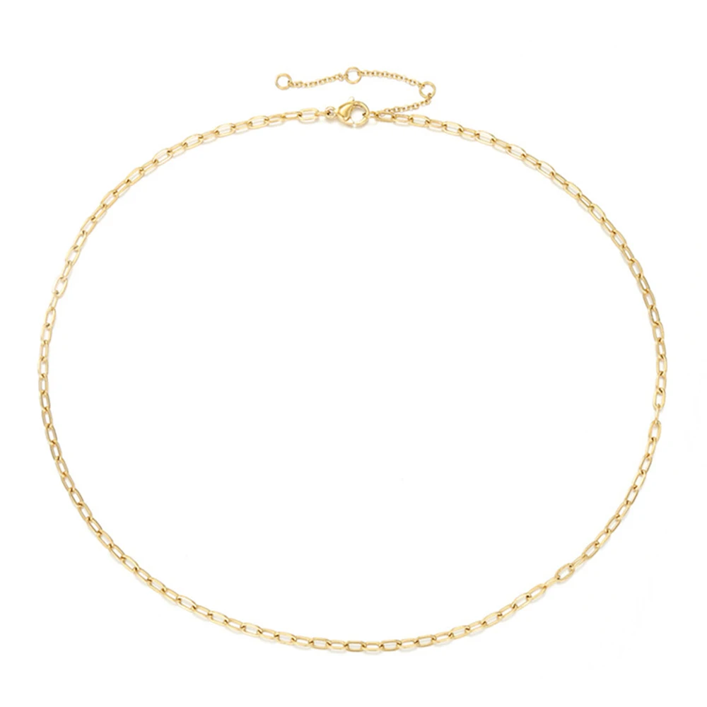 

Gold Stainless Steel 316L Chain Necklace Women Chain Choker for Women Fashion Jewelry Wholesale/Dropshipping