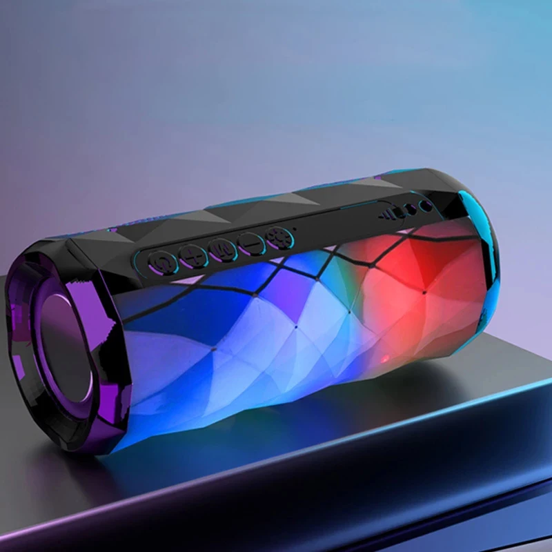 TG167 Portable Bluetooth Speaker Bass Color Cool Polygonal Design Waterproof Wireless High Power Bluetooth Speakers