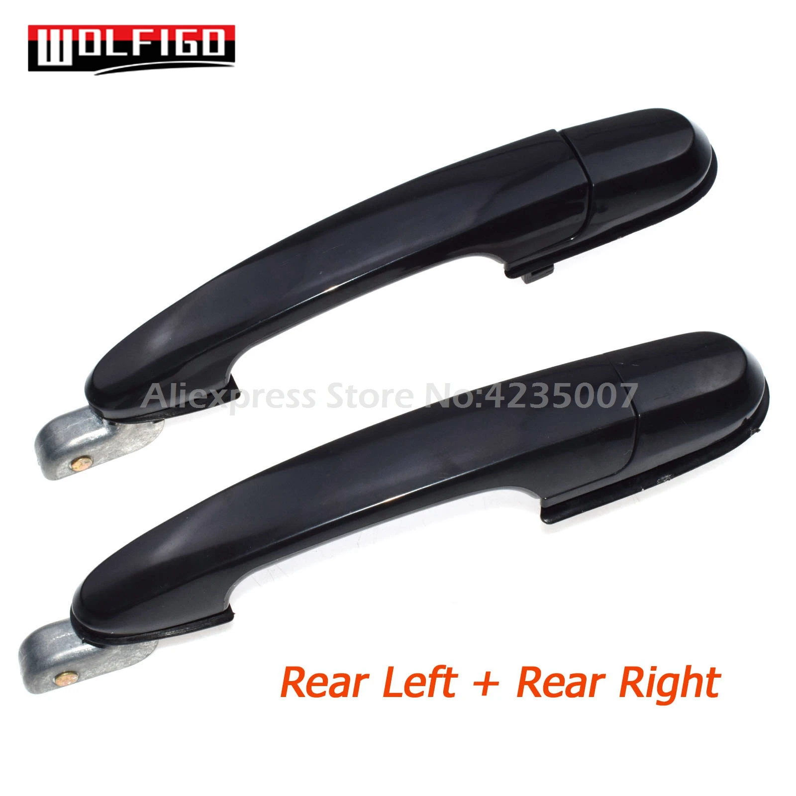 Rear Pair WOLFIGO новая грунтованная черная наружная дверная ручка для hyundai Tucson 2005 06 07 08 2009 82650-2E020-CA/82660-2E020-CA - Цвет: Rear Pair