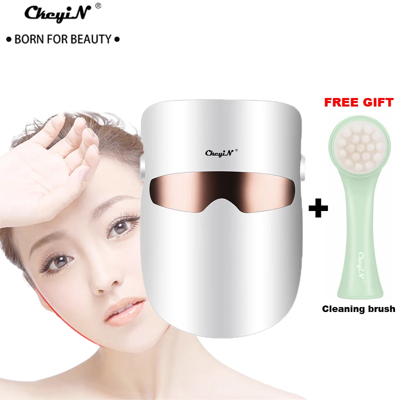 

CkeyiN LED Photon Rejuvenation Beauty Mask Led Face Light Therapy Acne Mask Facial Skin Rejuvenation Whitening Neck Masks