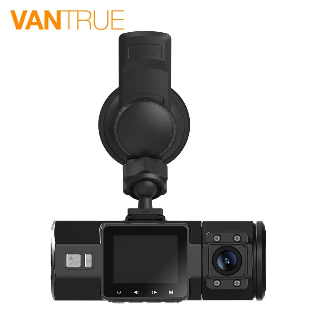 Видеорегистратор VANTRUE N2 Pro с двумя объективами 1080 P, Автомобильный видеорегистратор, камера, видео регистратор+ gps модуль приемника+ 12 В/24 В до 5 В, мини USB, жесткий провод, комплект