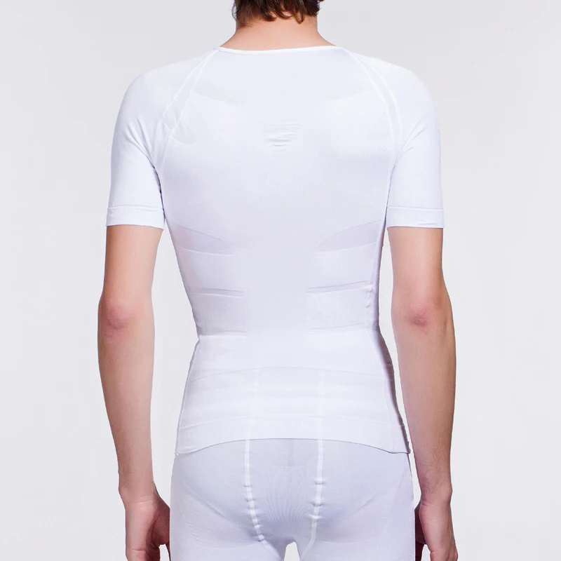 Мужской утягивающий жилет корректирующий фигуру приталенная рубашка для груди