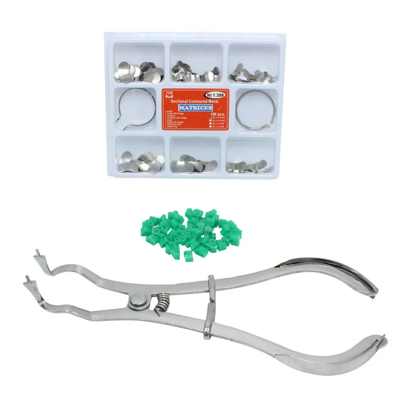 100 шт. Стоматологическая матрица секционные Контурные металлические матрицы