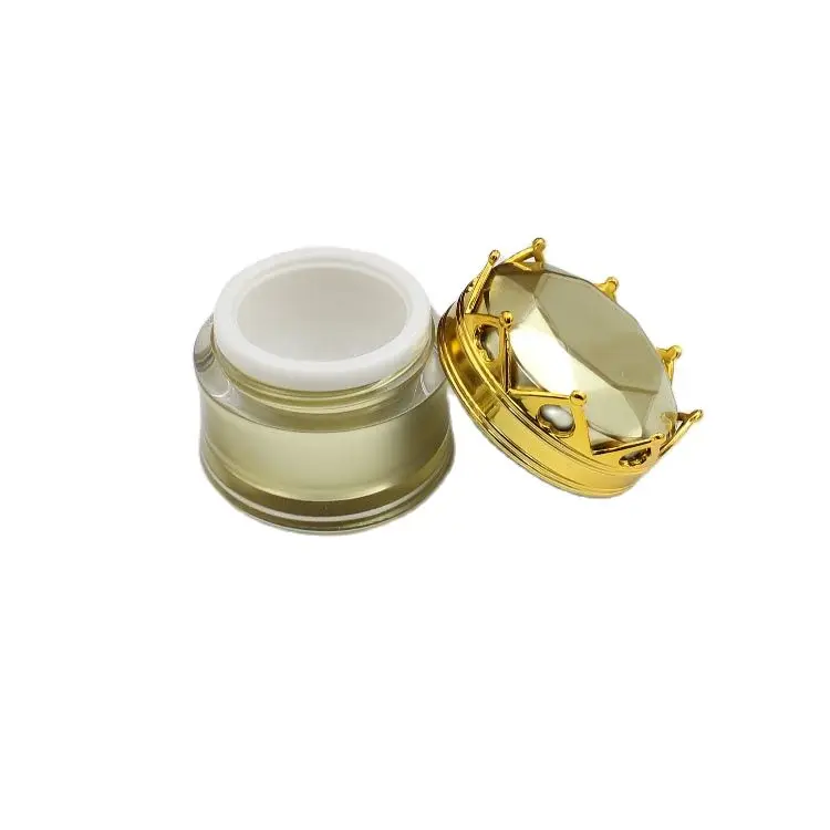 5 г Корона Форма Золотой пластиковый акриловый Кувшин Бутылка горшок