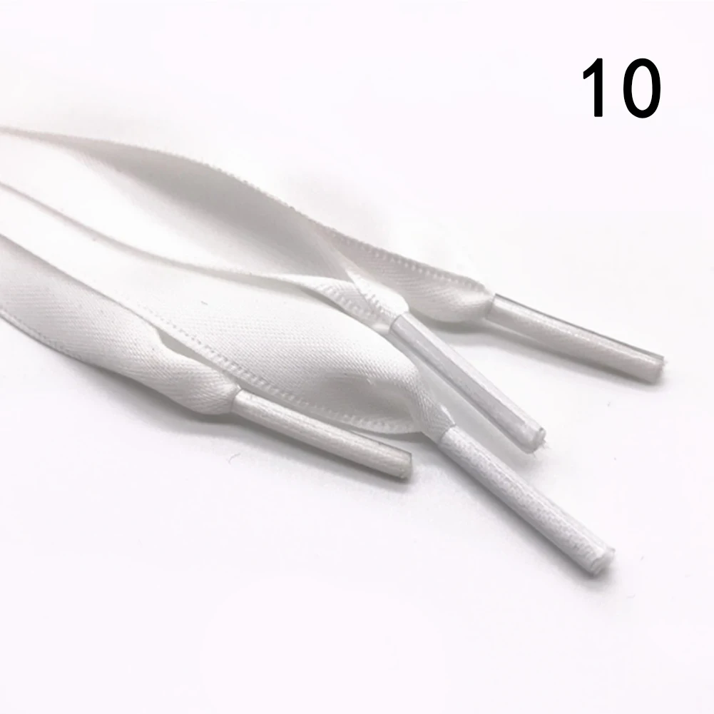 1Pair 2 CM Width Silk Satin Shoelaces Ribbon Shoe Laces Boots Women Sneakers ShoeLace 26 Colors Length 120CM