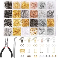 xuqian hot selling mixed color adjustable metal cuff clips kit with tools for diy jewelry making j0062