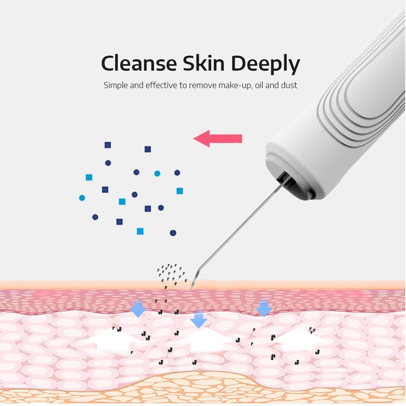 Professional Ultrasonic Facial Skin Scrubber Ion Deep Face Cleaning Peeling Rechargeable Care Device Beauty Instrument | Красота и
