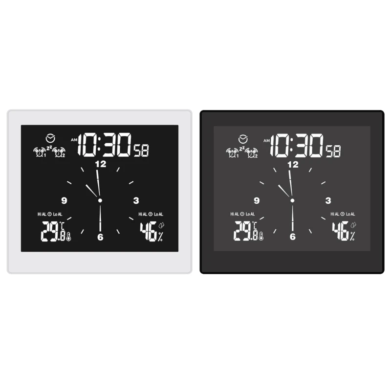 

IP65 Waterproof Bathroom Clock with Thermometer Humidity Timer Countdown Alarm