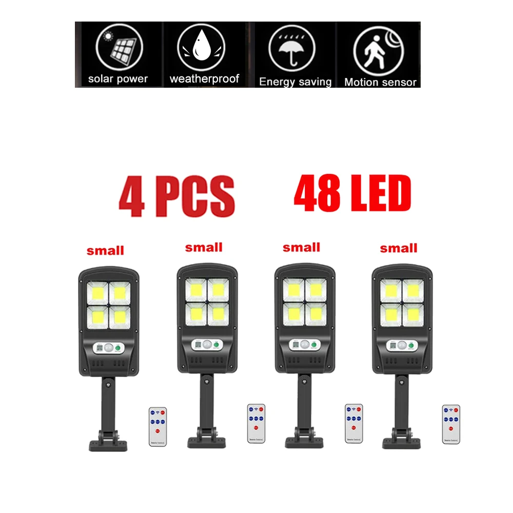 4 шт. солнечный светильник с датчиком движения 48 светодиодов | Лампы и освещение