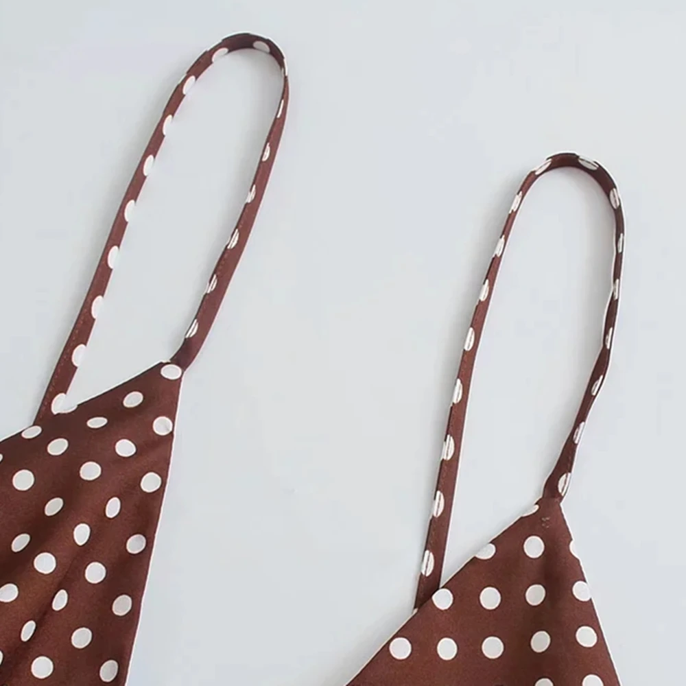 

Summer Polka Dot Dresses Women 2021 Sexy Spaghetti Straps Backless Mini Dress Vintage Back Elastic Party Woman Short Dress