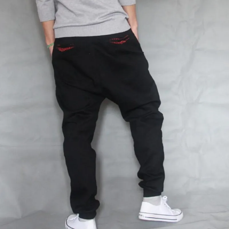 Топ бренд мешковатые деним свободные стирки для мужчин хип-хоп мальчиков