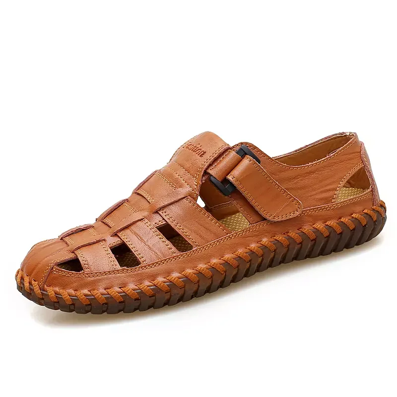

H09 Summer Men Sandals Fashion Outdoor Casual Shoes Men's Beach Sandals Breathable Waterproof Footwear Men Lazy Shoes Size 47