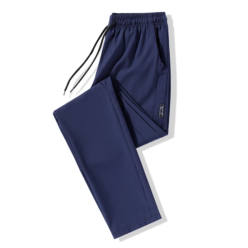 Straight Pants Men's Fashion Sport Elastic Waist Casual Pants Men Streetwear Loose Running Trousers Mens Gym Pants M-5XL