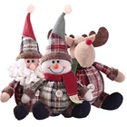 Новогодние елочные украшения, мультяшная Рождественская кукла, игрушка для детей, снежинка, клетка, Санта-Клаус, лось, кукла для дома, новогодние подарки, игрушки