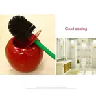 Горячая краснаязеленая щетка для унитаза красивая щетка для туалетной комнаты в форме вишни держатель для туалетной щетки набор туалетной щетки