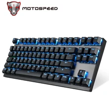 Motospeed GK82 Mechanical Gaming Keyboard Type-C 2.4G Wireless/Wired 87Key Red Switch Rechargeable LED Backlight for PC Laptop