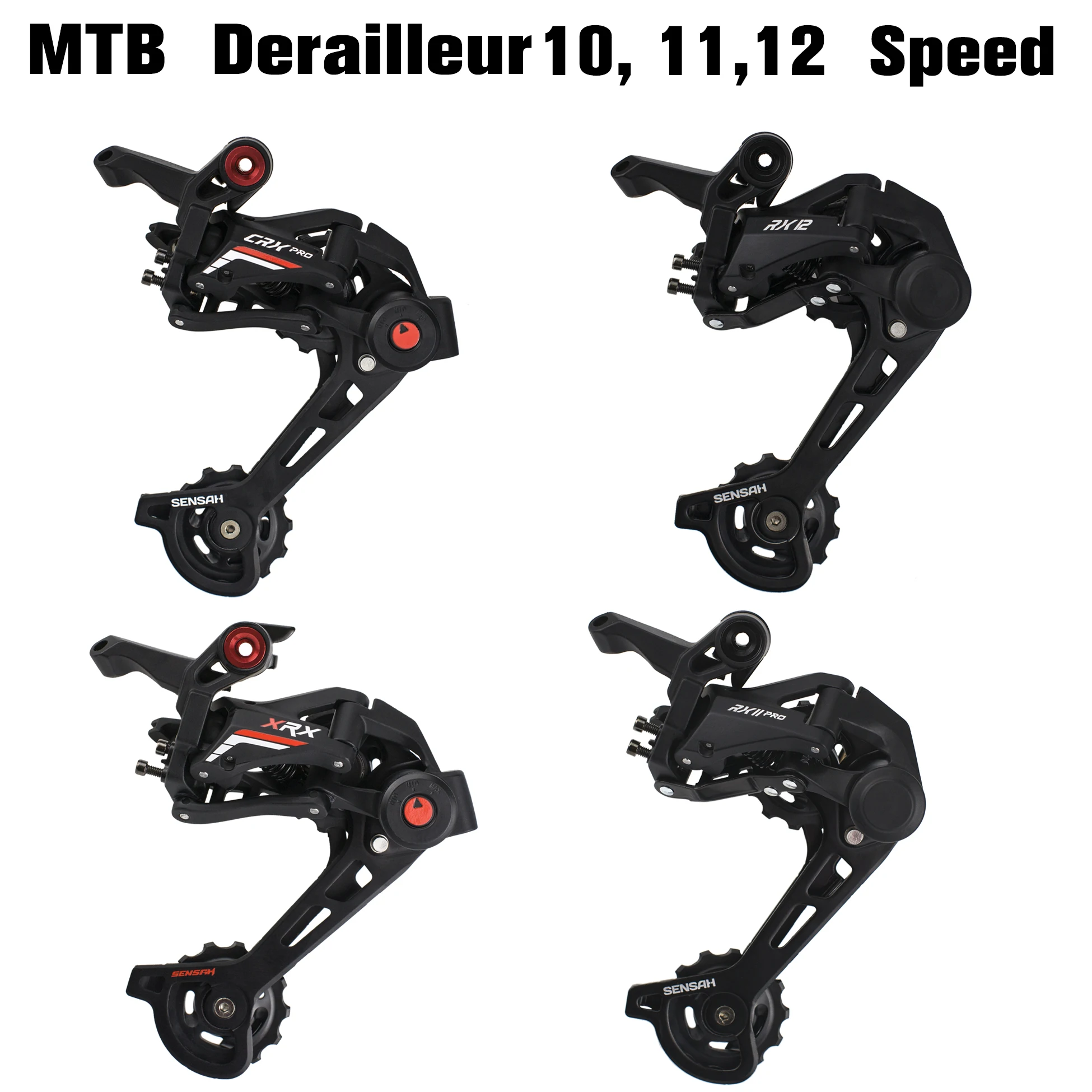 

SENSAH Bicycle Bike Rear derailleurs 10 / 11 / 12 speed MTB derailleur For Shifter RX10 RX11pro RX12pro CRX XRX Spare Parts New