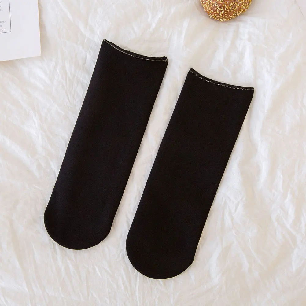 

Детские зимние носки, Осенние мягкие эластичные милые плотные теплые однотонные носки до середины икры