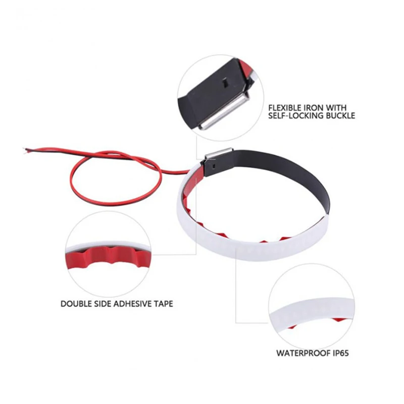 Кольцевой светильник светодиодный для мотоцикла Onever с вилкой и указателем