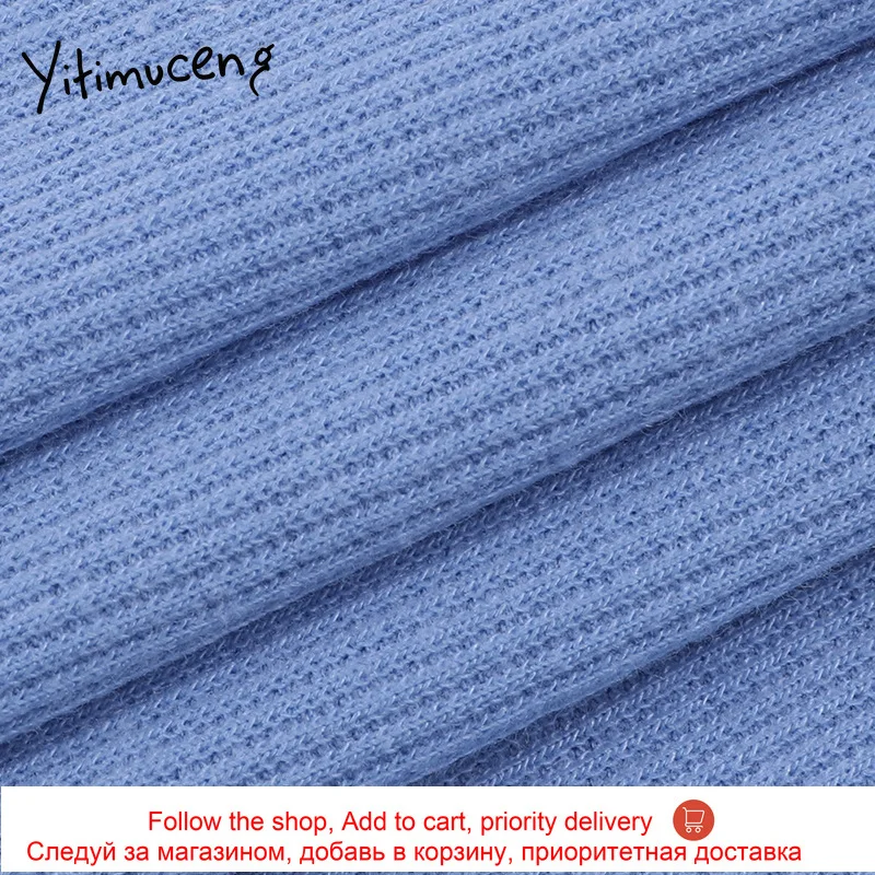 

Yitimuceng Sexy Dress Hollow Out Spaghetti Strap Club Pencil Spliced Blue Summer 2021 Sleeveless Solid Dresses Empire Fashion