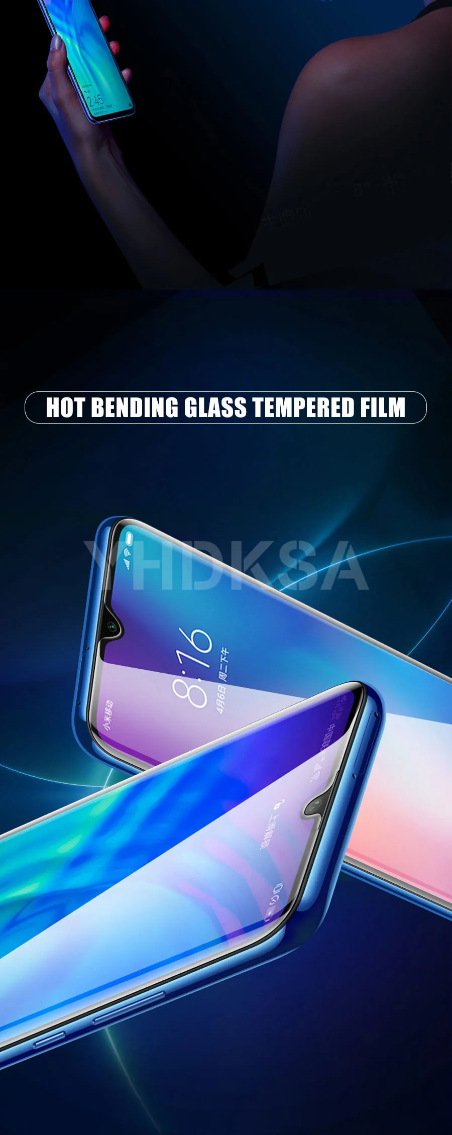 9D закаленное стекло для huawei Honor 9X 8X 8C 8A 9i 10i 20i Honor 20 V20 V10 V9 Play Защитная пленка для экрана