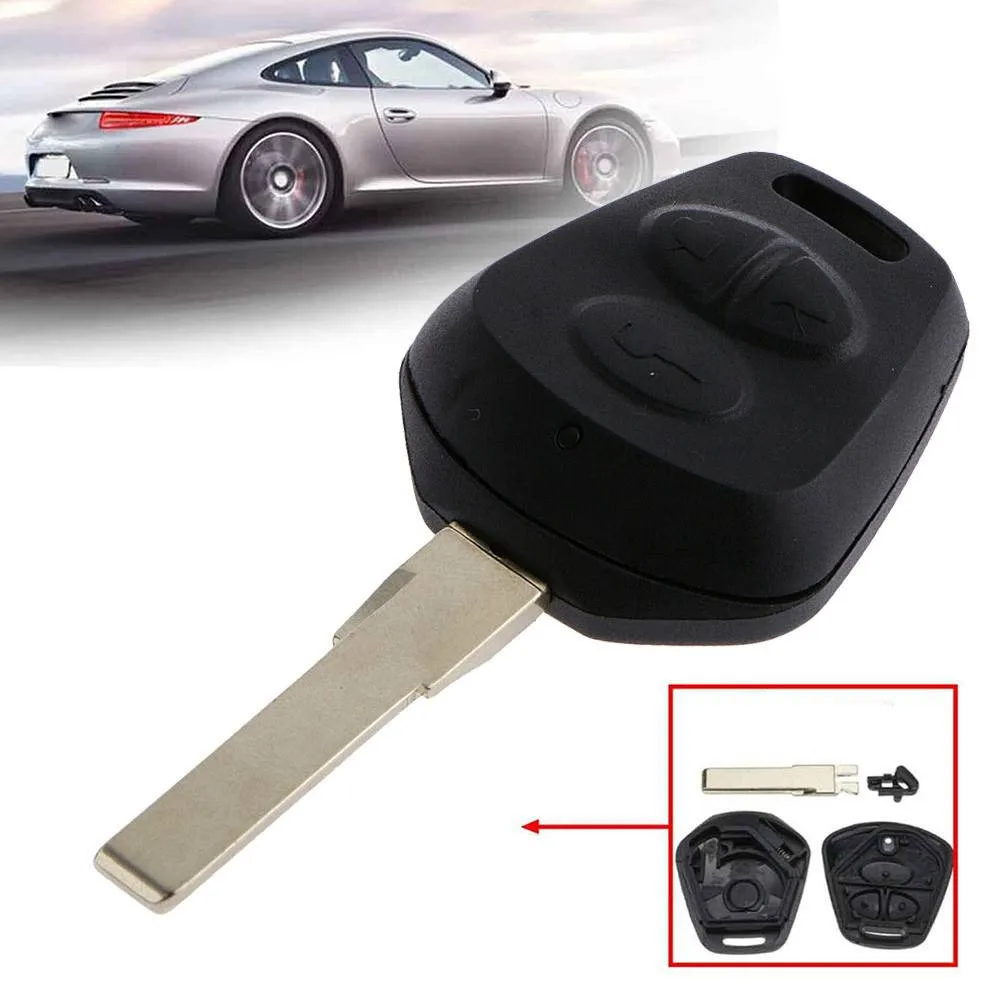 

3 Buttons Key Shell Black Case Fob For Porsche Boxster S 911 996 Key Remote
