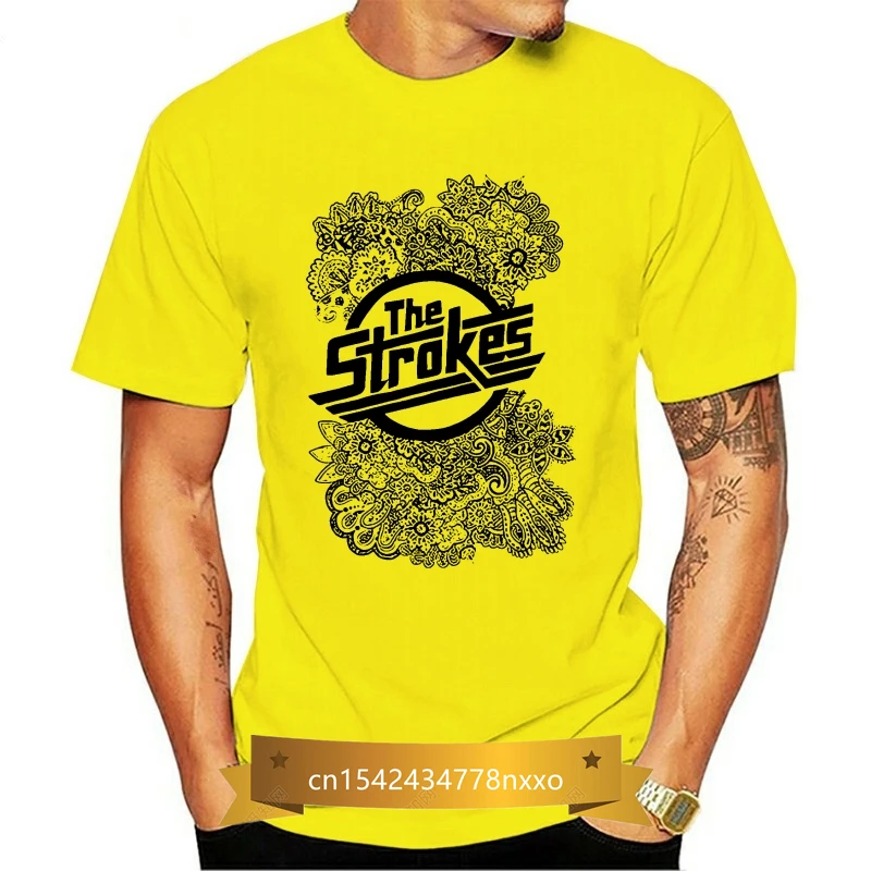 

Printed Men T Shirt Cotton O-Neck tshirts strokes Short-Sleeve Women T-Shirt