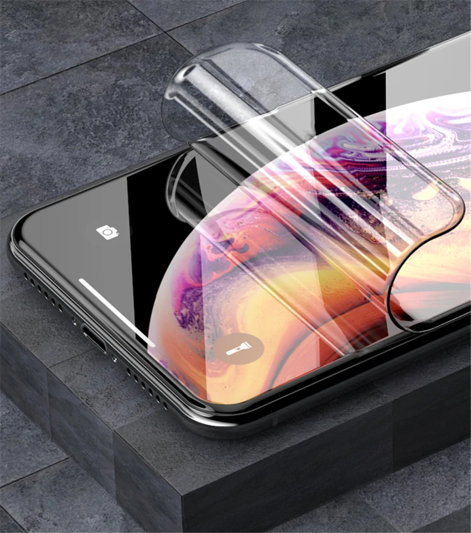 20D полное покрытие изогнутая Гидрогелевая пленка для iPhone XR X XS 11 Pro MAX Защита экрана для iPhone 6 6s 7 8 Plus мягкая пленка не стекло