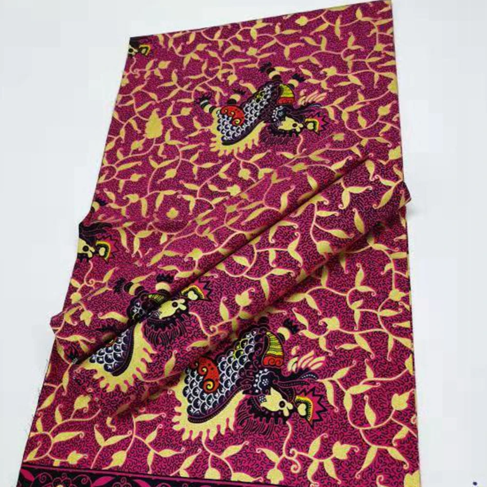 

New African Golden Wax Fabric Cotton Material High Quality Wrap Print Pagne Nigerian Ankara Soft Sewing 6yards Wedding Dress