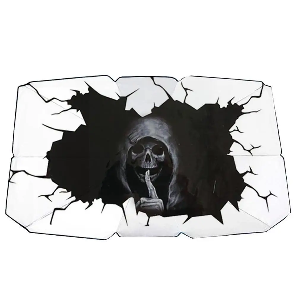 

Автомобильный передний и задний ветровое стекло, Солнцезащитный зонт, складной зонт, призрак ужаса, летняя идентификация, УФ-покрытие, изол...