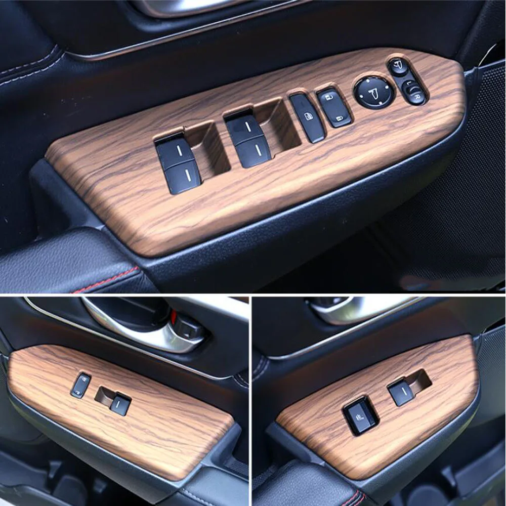 

For Honda C-RV CRV 2017 2018 2019 2020 2021 Interior Window Lift Switch Cover Trim Inside Armrest Frame Car Accessories