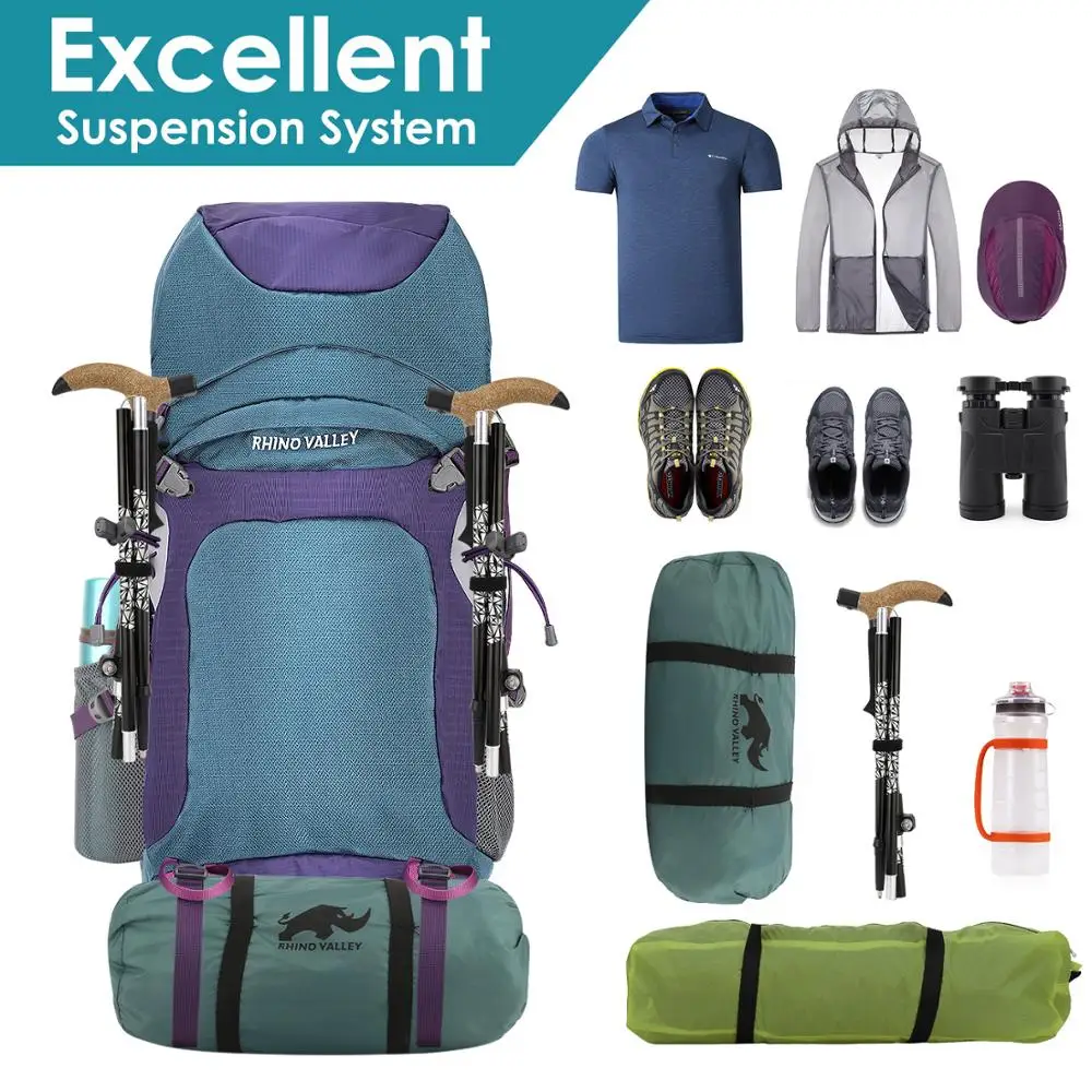 60L внутренний раме походный рюкзак прочный с дождем для активный отдых