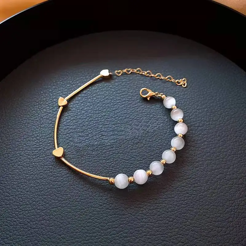 

Fashion opal bracelet bestie sister token bracelet net celebrity design love hand ornaments free shipping