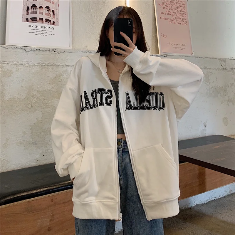 

European and American Hiphop High Fashion Brand Coat Women's Spring and Autumn Loose All-Match Fashionable Idle Style