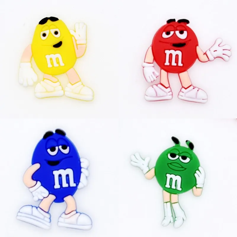 10 шт. красные/желтые/зеленые/синие шоколадные мм с плоской задней частью