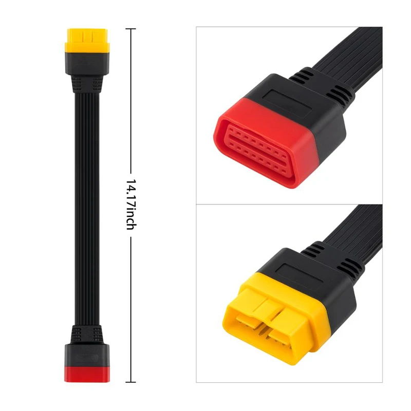 

0.36M 1M 16Pin OBDII Extension Cable 16 Pin OBD2 Connector for Launch Autel ELM327 OBD Diagnostic Tool OBD2 Extended Adapter