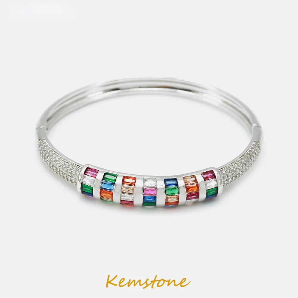 Новый Модный Красочный Блестящий циркониевый браслет от Kemstone для женщин