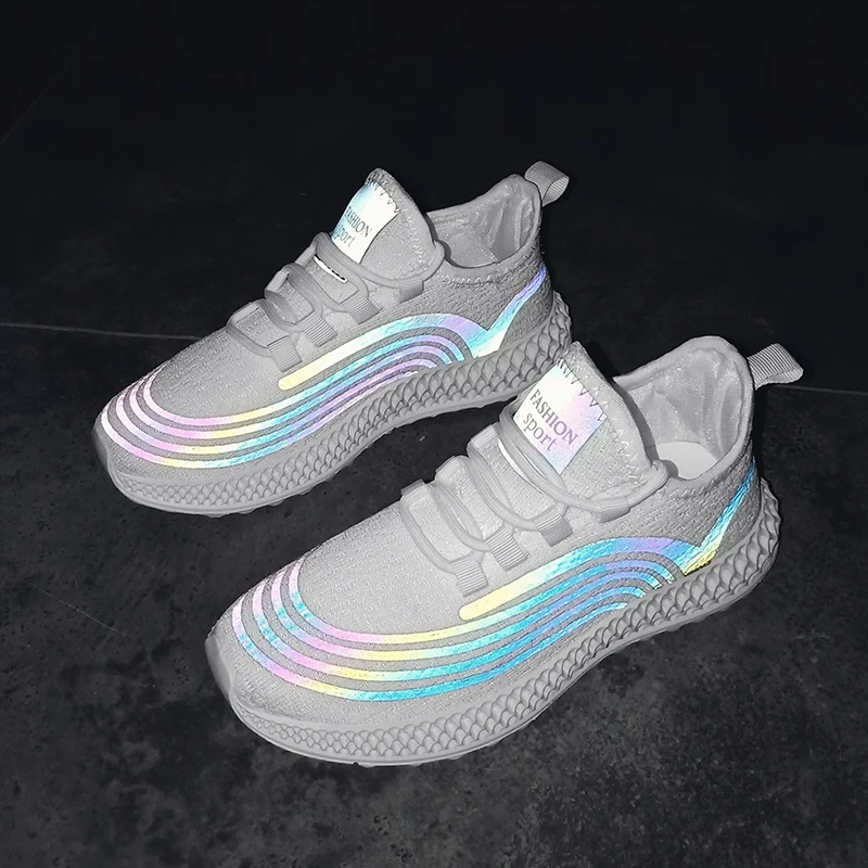 Модные женские легкие кроссовки обувь для бега уличная спортивная с дышащей